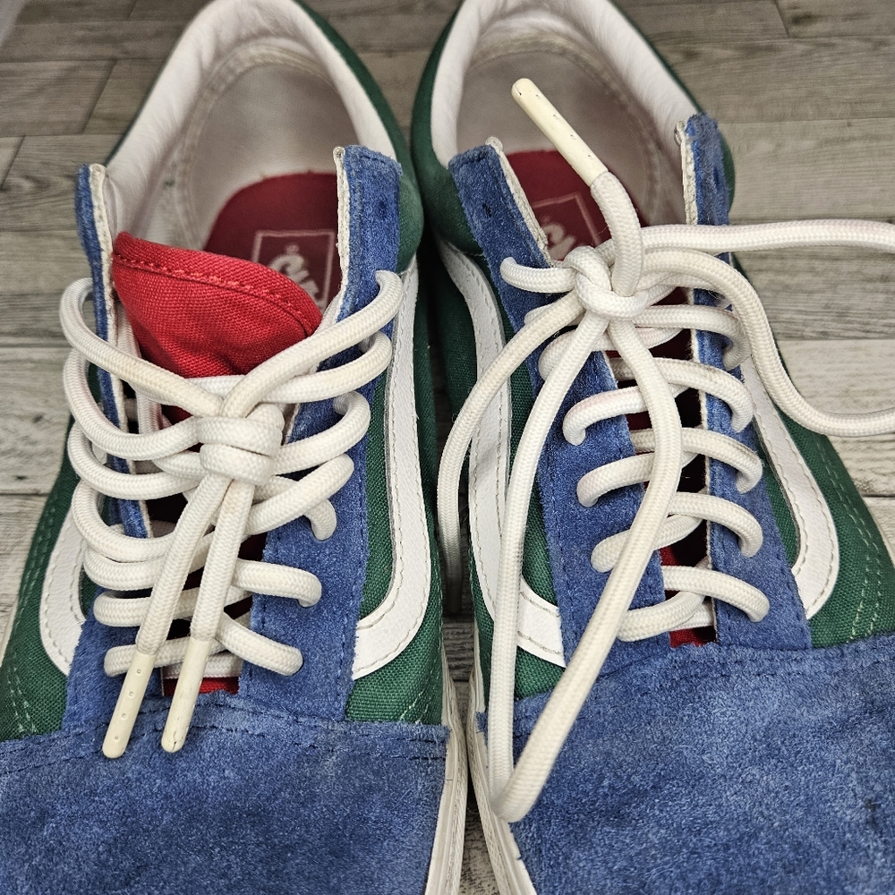 Vans Old Skool Yacht Club 9.0M/10.5W Blue/Green/Red Men's 9 Women's 10.5 - Picture 15 of 17